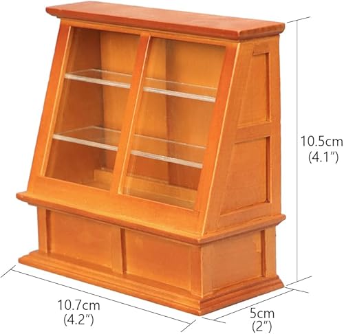 Miniatura 5 de compactini Juego en miniatura a escala 112, accesorios para casa de muñecas, sala de estar, muebles de madera, armario en miniatura (armario A