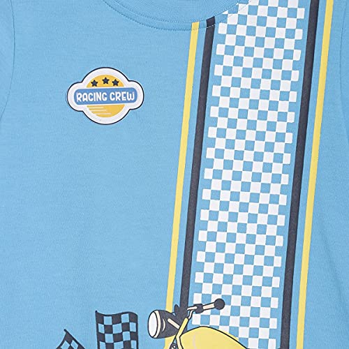 Image of miniklub Baby Round Neck Half Sleeve Knitted Cotton T-Shirt (Teal Color)