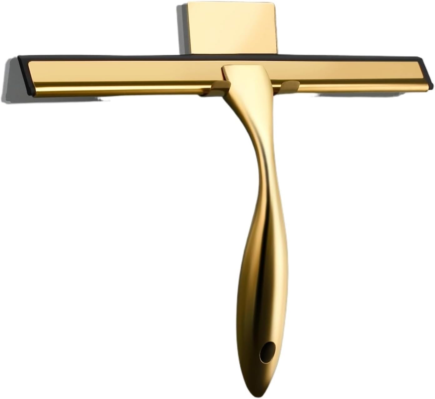 Shower Squeegee Stainless Steel with Hook Bathroom Doors Mirrors Tiles Car Windows Kitchen Cleaner(Size Medium 12inch)