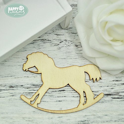 Happymems Horse Wood Shape Unfinished wooden crafts laser wood