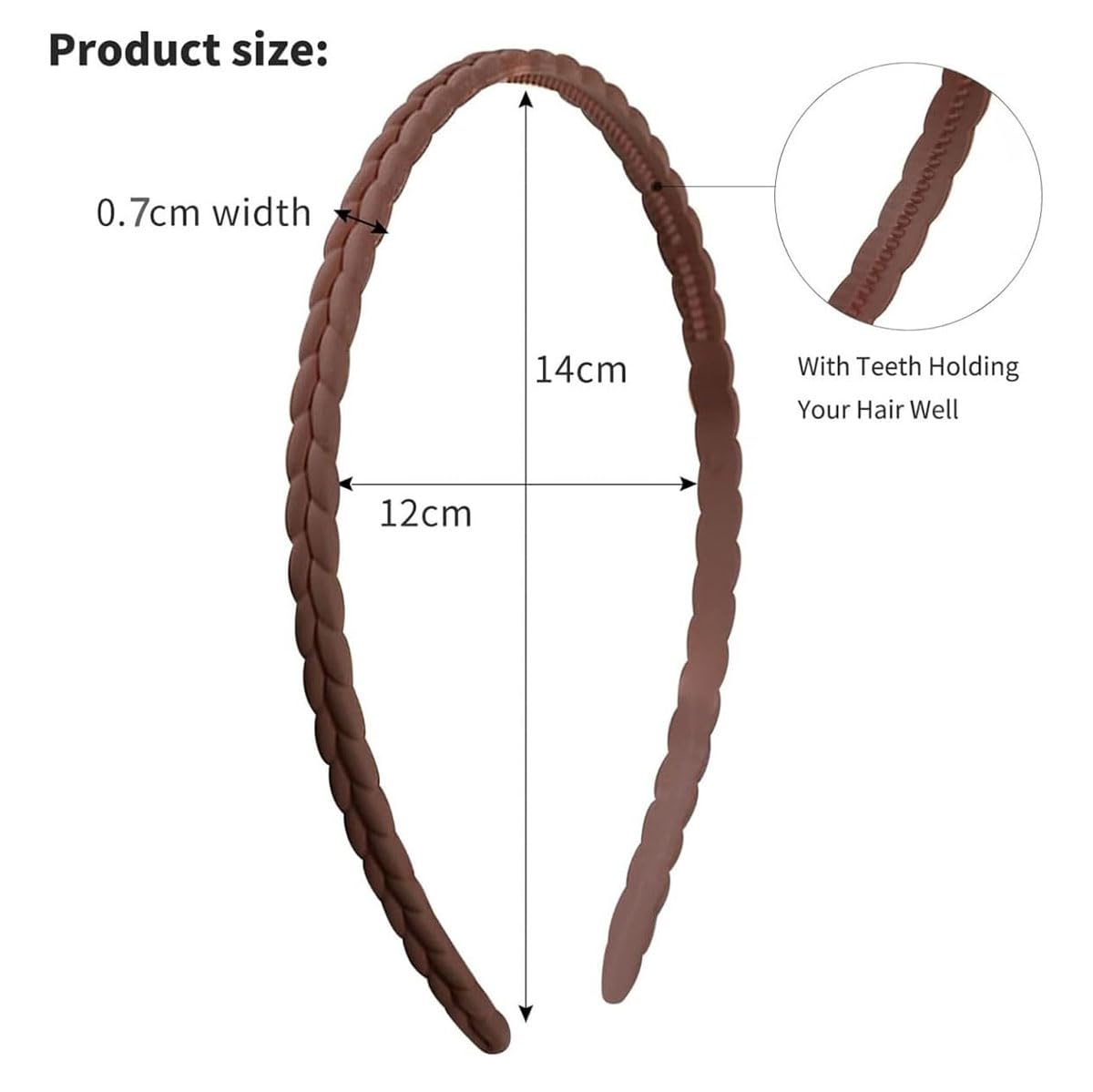 Thin Headbands for Girls Women, Plastic Headband with Teeth, 6Colors Alice Band Head Bands Combing Hairbands Hair Hoop Sport Hair Accessories for Girls, Teens and Women - Image 2