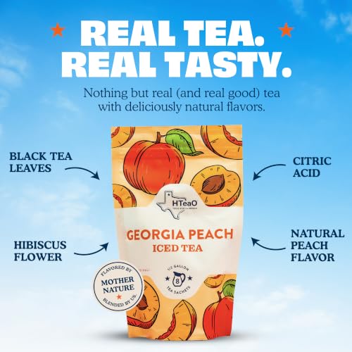 Image of HTeaO Iced Tea Bags - Makes 4 Gallons - Texas Style (Peach & Hibiscus)