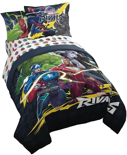 Image of Marvel Rivals Full Size Comforter Set 7 Piece Superhero Bedding, Multi