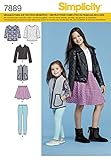 Klar auf die Verwendung Simplicity 7889.K5 Schnittmuster Jacke Weste Shirt Rock und Hose (kids, Gr. 127 - 155 cm)