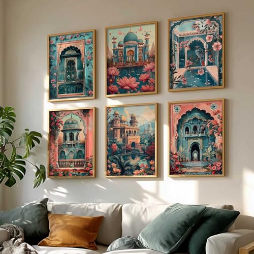 Image of kotart Pichwai Theme Digital Painting for Wall Decoration - Wall Art Prints for Living Room Bedroom Office, living room Decor, wall hanging frames (19X25 INCH, E)