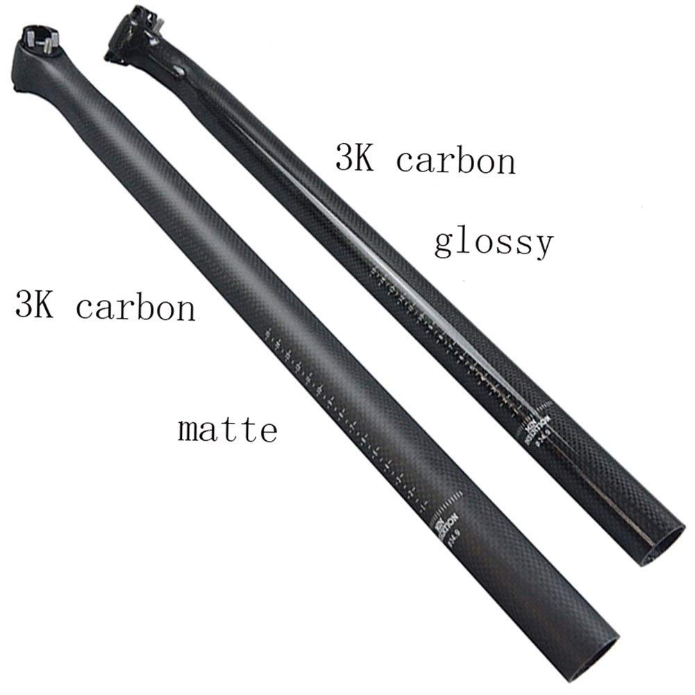 Spring FedersattelstüTze,Fahrrad SattelstüTze 3K volle Carbon-Faser Folding Fahrrad-Sattelstütze 31,8 33,9 34,9 mm 580 mm Carbon-MTB Fahrrad-Sattelstütze Offset 5/25 Grad Radfahren Teile