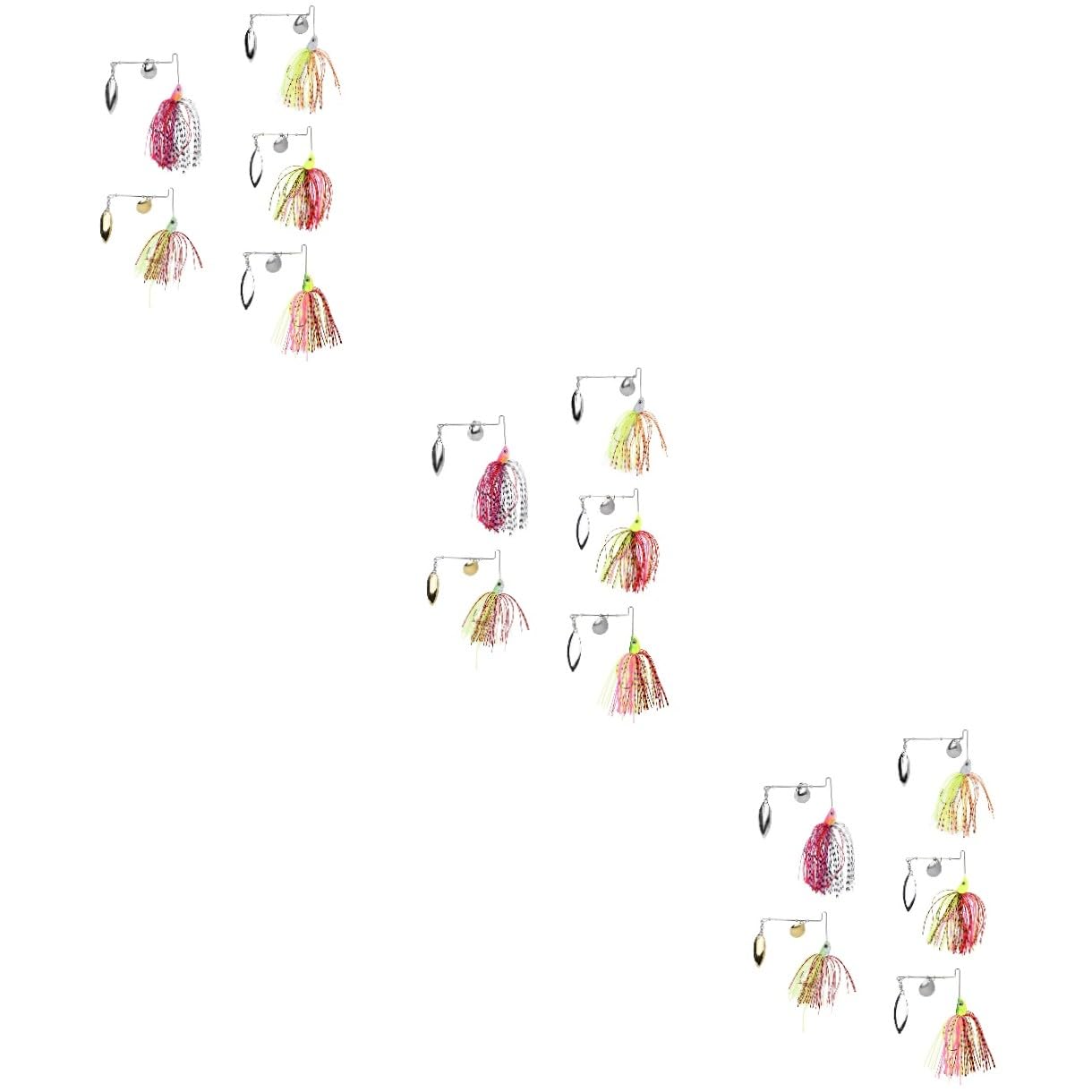 POPETPOP Lot De 3 Leurres De Pêche Mixtes Appâts Artificiels Matériel De Pêche 5 Pièces X 3