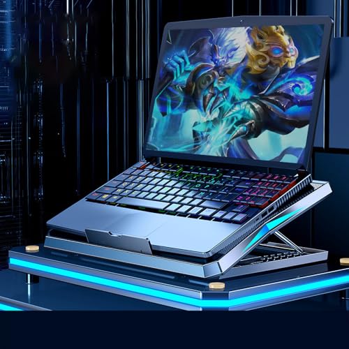 Base para laptop con 6 ventiladores y angulo ajustable miniatura 3