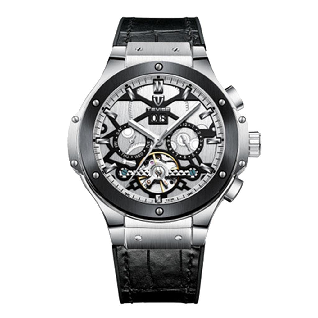 LOOM TREE Mens Business Watch Mechanical Automatic Wristwatch -waterproof White (B09ZTSP6DN) Amazon Price History, Amazon Price Tracker