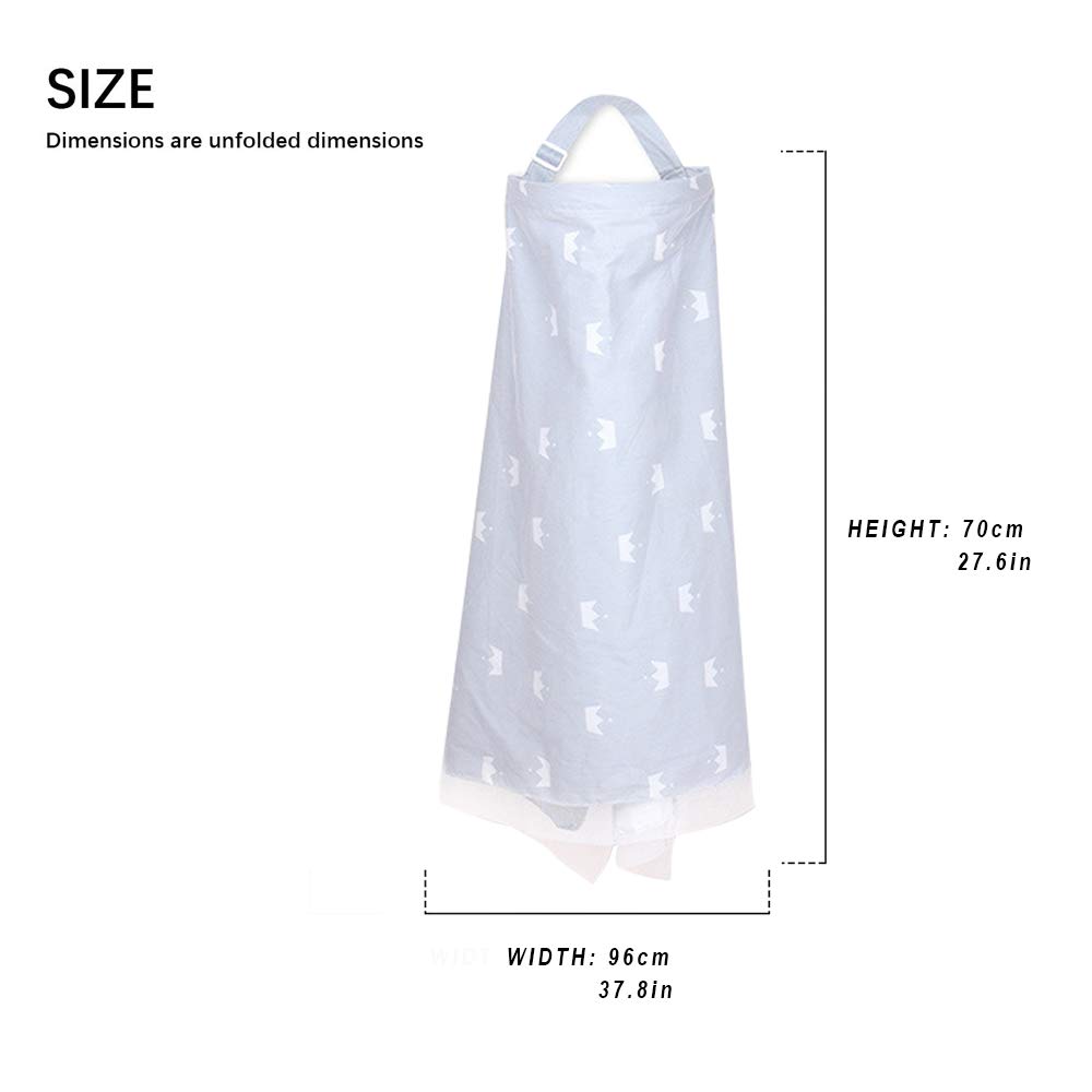 Fundas de lactancia para privacidad, funda para lactancia materna con hilo de malla de encaje transpirable, funda de lactancia 360 protección para lactancia materna para regalos de bebé mamá (gris)