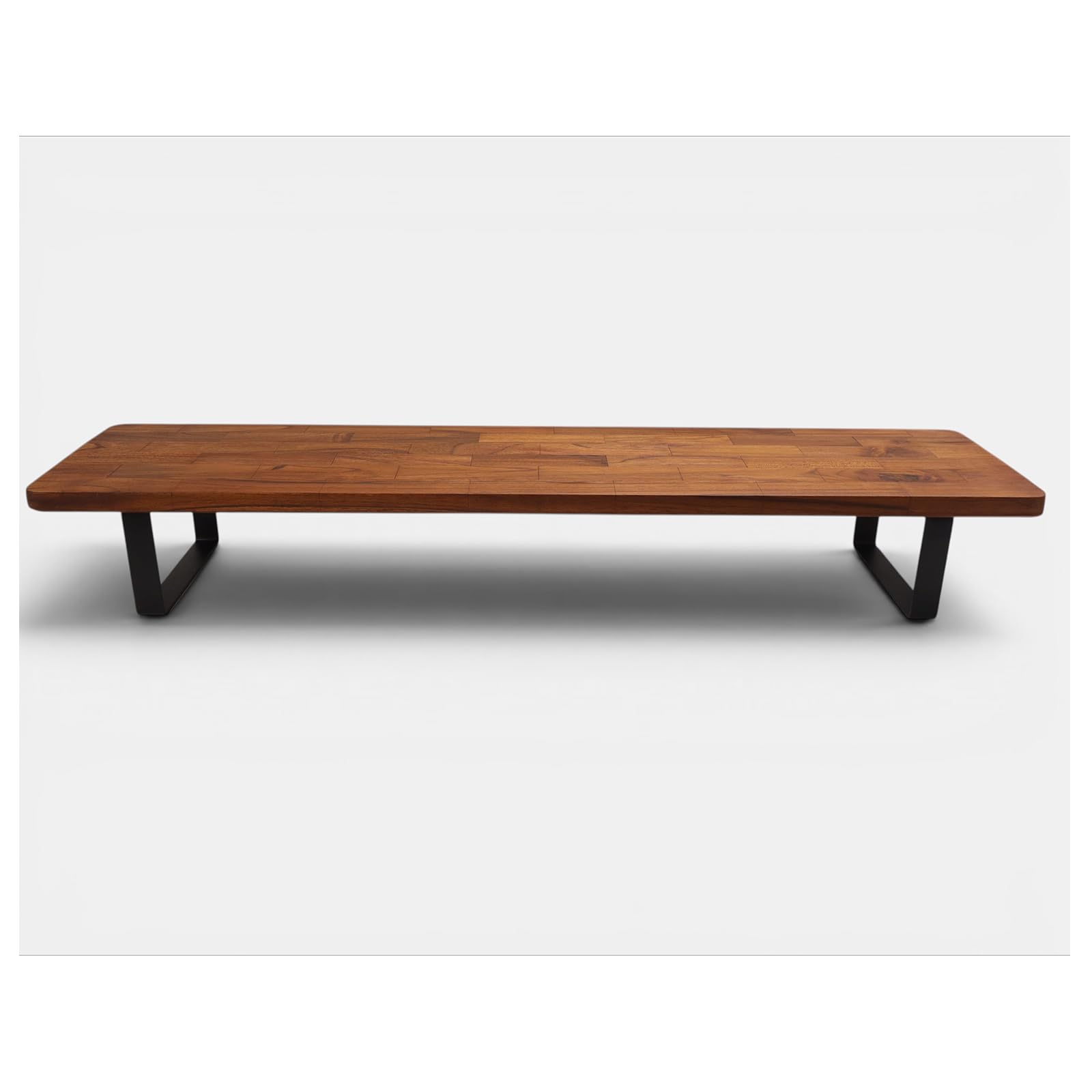 Handmade Wooden Monitor Stand with Metal Legs | Solid Wood Monitor Riser for Desk | Ergonomic Laptop & Monitor Shelf | Rounded Edges | Walnut Finish | 91 cms || NEW LAUNCH-image-24