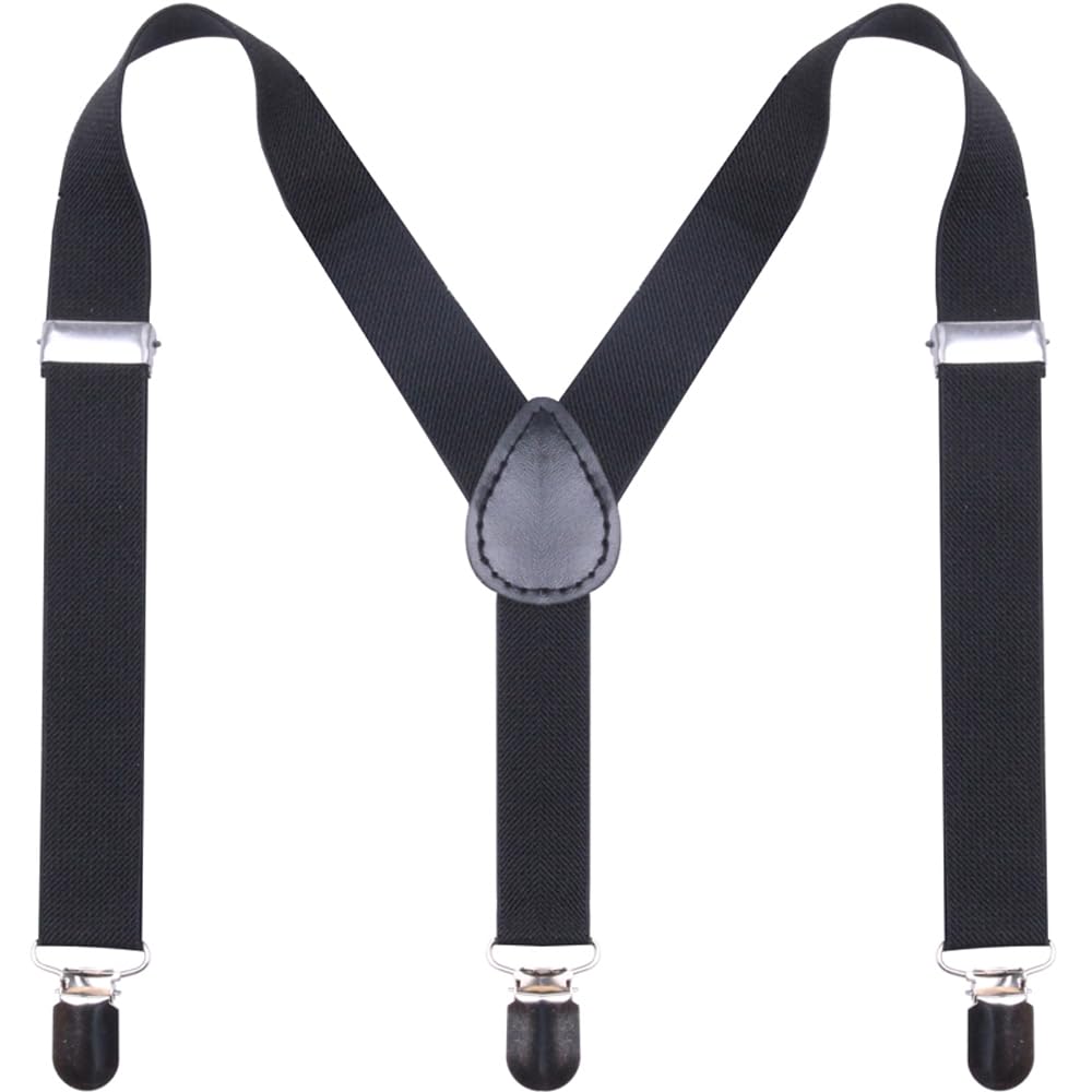 GUCHOL Suspenders for Boy and Girl Adjustable Elastic with Strong Metal Clips Suitable for Kids Toddler Baby