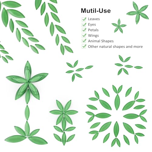 Youway Style Green Leaf Mosaic Tiles For Crafts Bulk,200G Petal Mosaic Glass Pieces,Flower Glass Tiles For Diy Garden Mosaic Making thumb #5