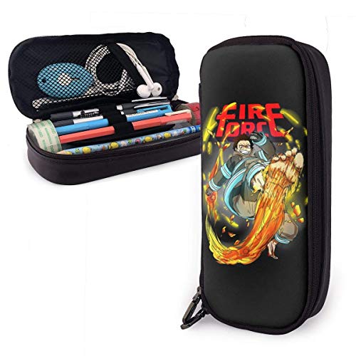 Preisvergleich Produktbild Federmäppchen Großraumspeicher Stift Bleistiftbeutel Schreibtisch Organizer Tragbarer Taschenhalter mit Reißverschluss - Anime Fire Force Shinra Kusakabe