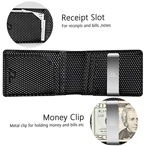 FurArt Bifold Wallet, Genuine Leather Slim Minimalist Wallets with Money Clips, RFID Blocking,Credit Card Holder - Thumbnail 6