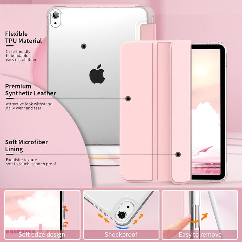 Apple iPad Air ピンク 本体 カバー付き Boxome Tablet Case Cover for Apple iPad Air 11 inch (M3/M2) [Auto