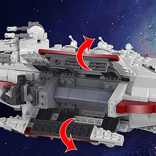XJJY Bausteine Modell für Technologie Tantive IV, 2905 Stück UCS Super Star Spaceship Building Set, kompatibel mit… – Bild 8