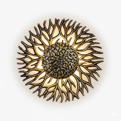 Image of Rust & Shine Wall Light for Home Decoration Antique Brass Modern Decorative Wall Lamp for Living Room & Bedroom Wall Mounted Light Bedside Wall Light Fancy Indoor Lighting