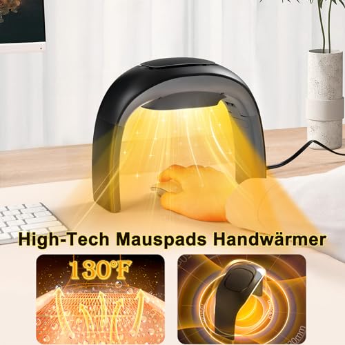 Chauffe-mains pour bureau pliable 100W à 3 vitesses de température - 2