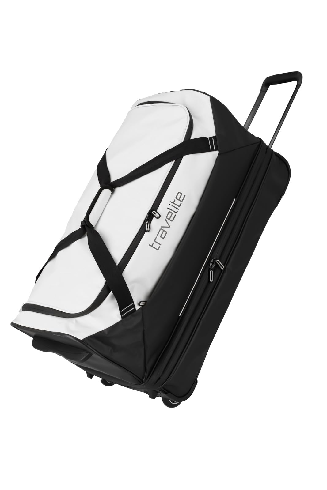 Travelite Trolley Travel Bag with Wheels made of Water-Repellent Material, BASICS Soft Luggage Trolley Bag with Stretch Fold, 70 cm, 98 - 119 liters