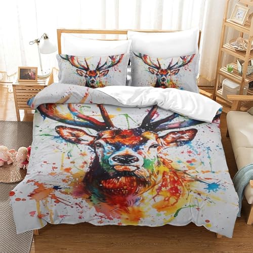 Parure de lit cerf 3D microfibre de qualité supérieure 140x200 - 2