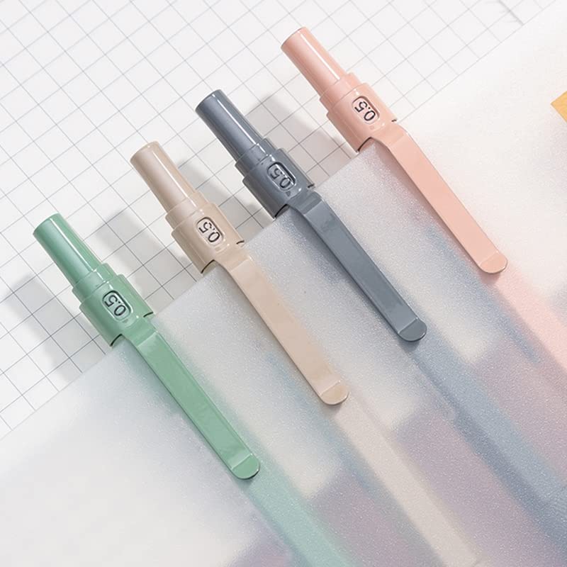 Lápiz automático de Metal (1 Unidad). No se rompe fácilmente. Mina de 0,5 mm. para Estudiantes. Lápiz automático de presión para Dibujo y bocetos con Goma de borrar (Verde) (Gris).
