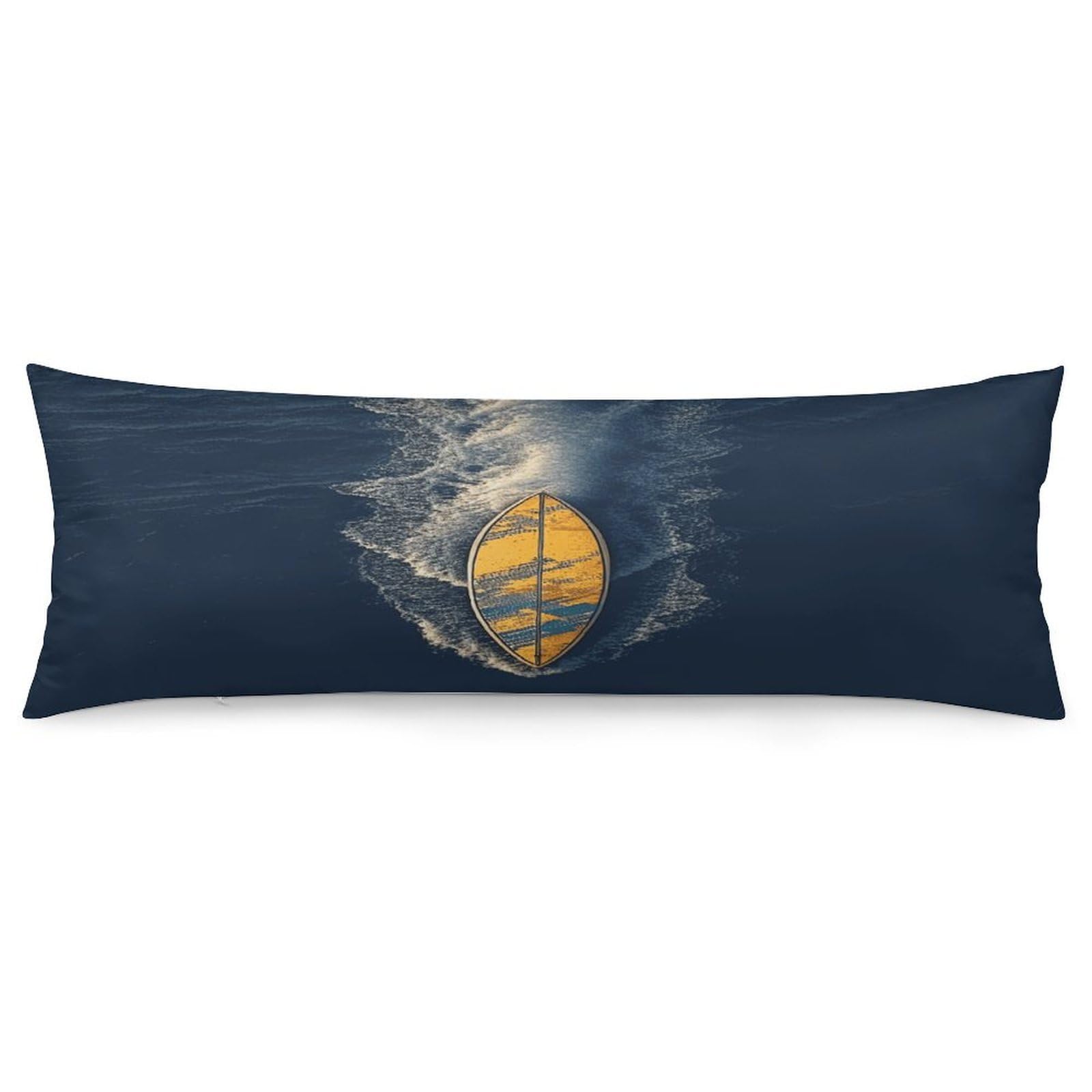 Surfboard Body Pillow Cover Soft Full Long Pillow Cover Decorative Large Pillow Case Cozy Body Pillow Pillowcase Pillow Shams for Bed Sofa Couch Room Decor 18.9 X 53 Inch