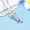 Oinsi EternityMemory Angel Lady Stainless Steel Cremation Pendant Necklace Ashes Keepsake Holder Memorial Urn Jewelry