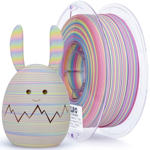 Image of ZIRO Fast Color Change Matte PLA Stripes Series, No-Shine Texture Material, Dimensional Accuracy + /-0.03mm, Fit Most Printer, Dynamic Effect 1KG Spool, Marshmallow Stripes