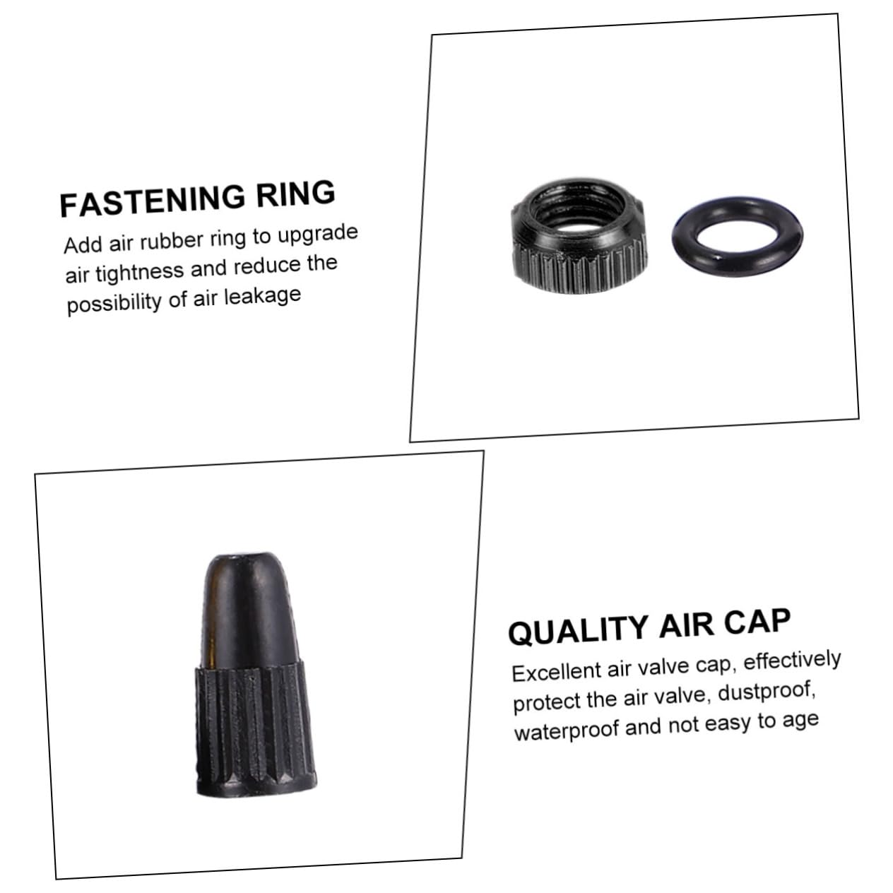 TOGEVAL 1pc Bike Vacuum Valve for Mountain Cycling Tubeless Tyre Inflation Black Easy to Install Design Prevents Air Leakage Essential Accessory for