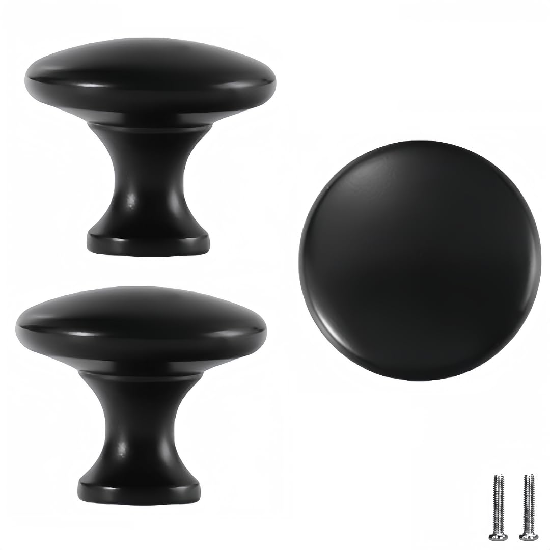 Kjdxfhfh Round Drawer Handles, Dresser Pulls 2Pcs Brass Wardrobe Cabinet Door Handles Wine(Round)