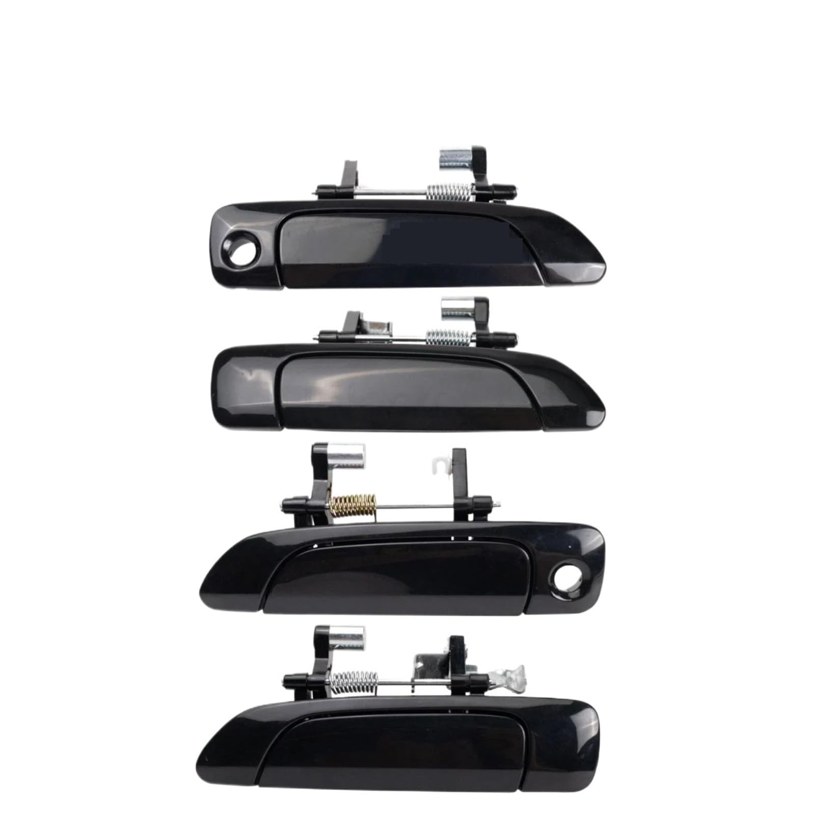 DUHNXUJ Car Door Handle for Civic for Sedan 2001-2005 Left Right Exterior Outer Outside Door Handle Set 4 LF RF Black