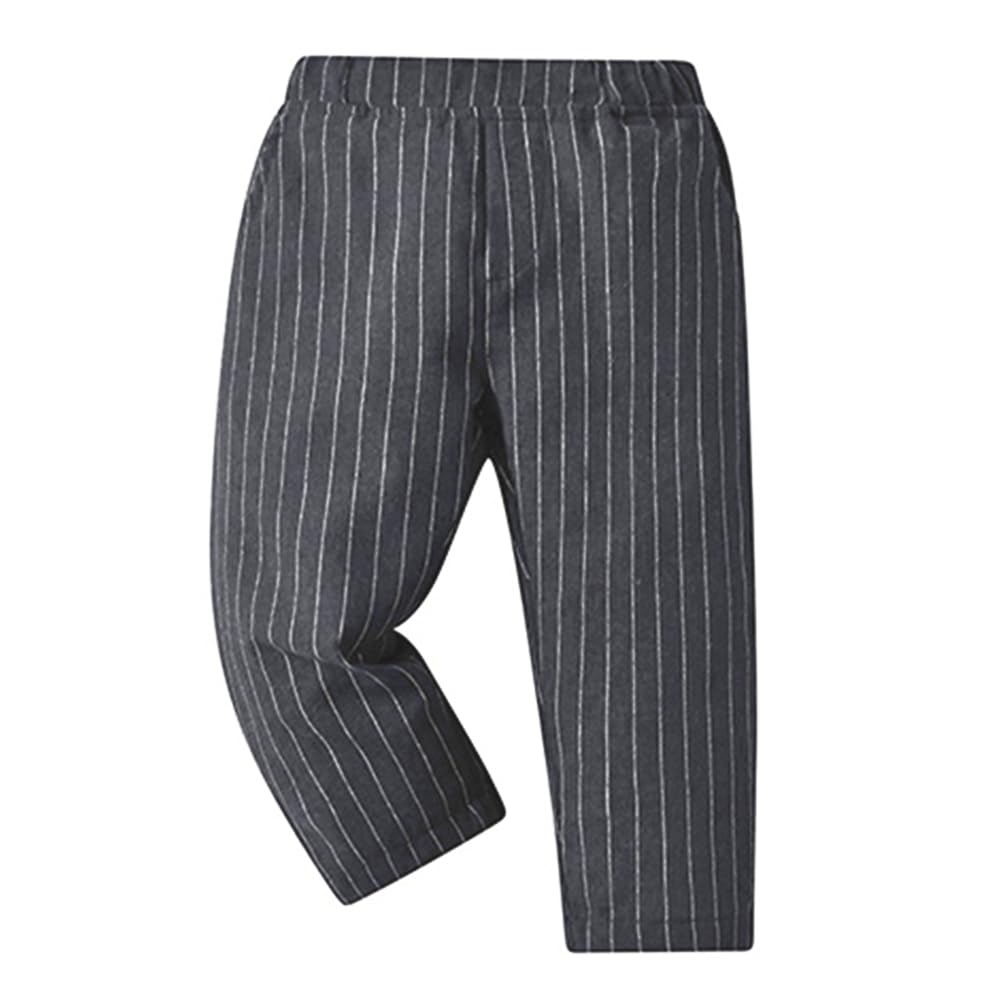 FYMNSI Costume festif pour bébé garçon - Costume gentleman - Costume de baptême - Chemise à manches longues avec nœud papillon - Pantalon - Gilet - 3 pièces