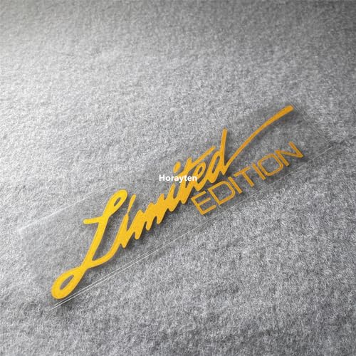 Image of 2X Car Styling Vinyl Graphic Decals for Limited Edition Truck Body Auto Rear Front Windshield Window Sticker 160x38mm (Yellow)