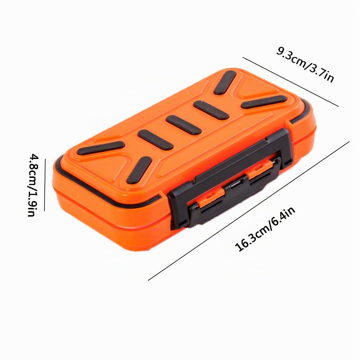 Caja para Aparejos Pesca,RoadLoo Plástico Caja Pesca con Transparente Compartimentos con Divisores Ajustables Fishing Tackle Box para Señuelos de Pesca Nadadores Pequeños Accesorios de Pesca (Naranja)