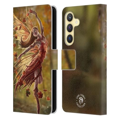 Funda de cuero Samsung Galaxy S24 5G tipo libro resistente con grabado de hadas