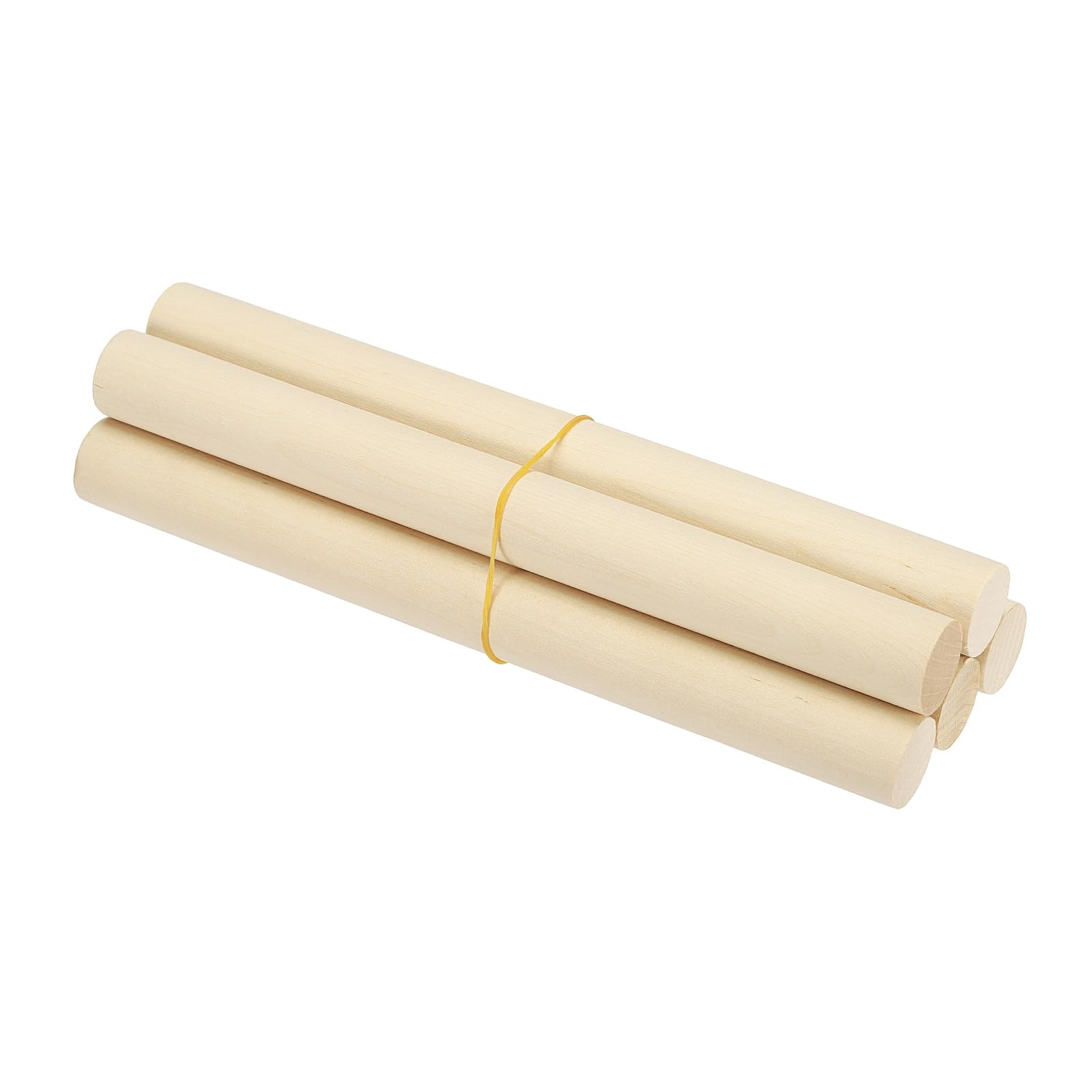 PATIKIL 3/4 x 8 Inch Wooden Dowel Rod 5 Pcs Wood Dowels for Craft Natural Color