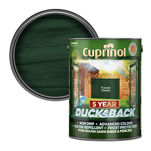 Cuprinol Ducksback 5 Year Waterproof for Sheds and Fences 5 L - Forest Green