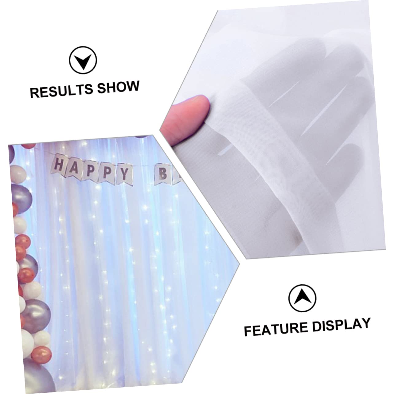 Alipis 2 Stück Weiße Chiffon Hintergrundvorhänge für Hochzeit und Fenster | Digitale Foto und Videoaufnahmen, Glatte Oberfläche mit Feiner Verarbeitung, Schlicht Elegant