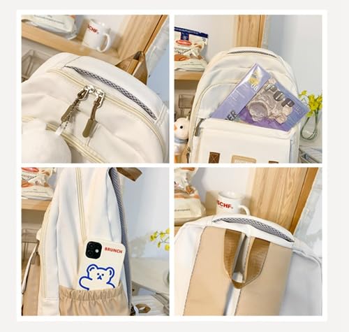 Ladies Kawaii Fashion Nylon Waterproof Laptop Backpack Book Bag Cute Women Backpack Female Travel Backpack (black)3