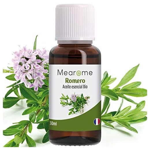 Aceite Esencial de Romero Puro 30 ml, 100% Natural y Bio | Antiestrés Alivia Dolores Musculares Conjestión Nasal Anticaspa | Ideal para Humidificador Ultrasónico Aromaterapia | Fabricado en Francia