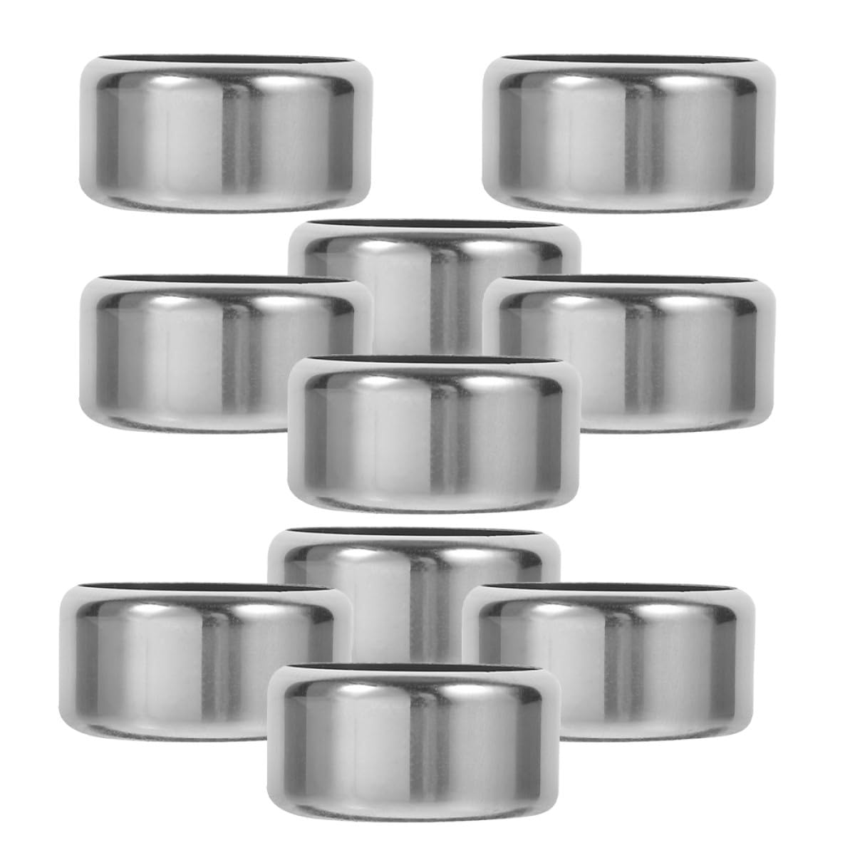 Anillo antigoteo reutilizable SHINEOFI, collarín de acero inoxidable para botellas, 10 unidades