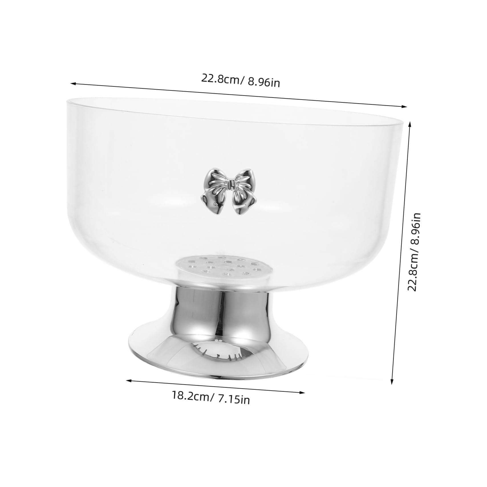 Cabilock Decorative Bowl for Kitchen Large Trifle Bowl Pedestal Crystal Candy Dish