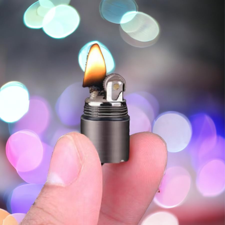 Encendedor vintage de queroseno pequeño y moderno miniatura 5