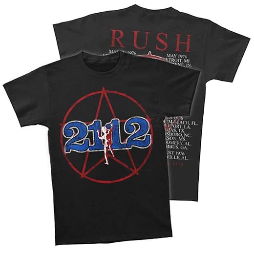 Cyberteez Rush 2112 Tour 1976 Men's T-Shirt (XL) Black