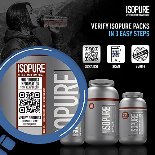 Image of Isopure 100% Whey Isolate Protein 1.10 lbs(500 gm) Creamy Vanilla, With Vitamins for Immune support, Lactose & Gluten-Free, Vegetarian protein for Men & Women.