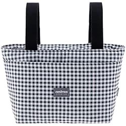 Bolsos Maternales Cambrass - Bolso carro maternal para bebe - bolso de maternidad para carritos de bebe - organizador para pañales y otras cosas de bebe - Vichy Negro 13x38x20 cm