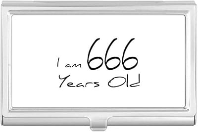 I am 666 Years Old Age Elderly Business Card Holder Case Pocket Box Wallet