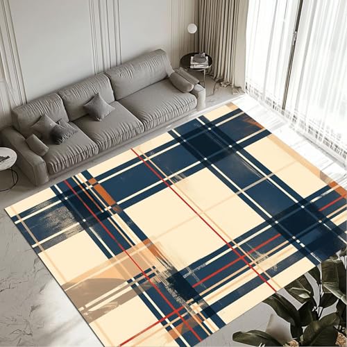 Tapis de salon antidérapant et imperméable lavable en machine