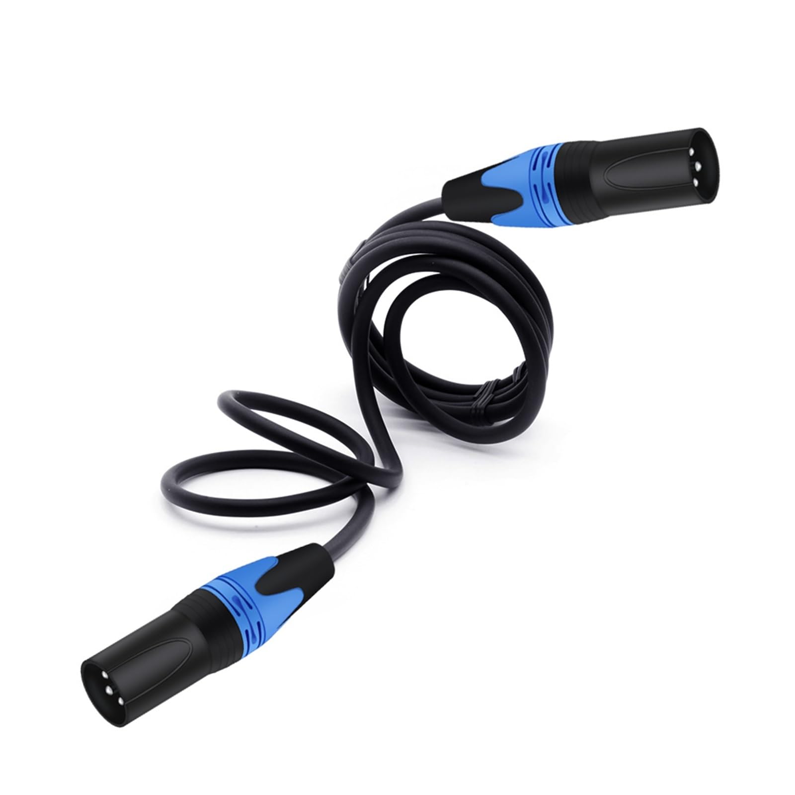1 szt. Zrównoważony XLR przedłużacz XLR 3-pinowy męski na męski kabel mikrofonowy XLR do nagrywania systemu głośników (kolor: niebieski, rozmiar: 5 m)